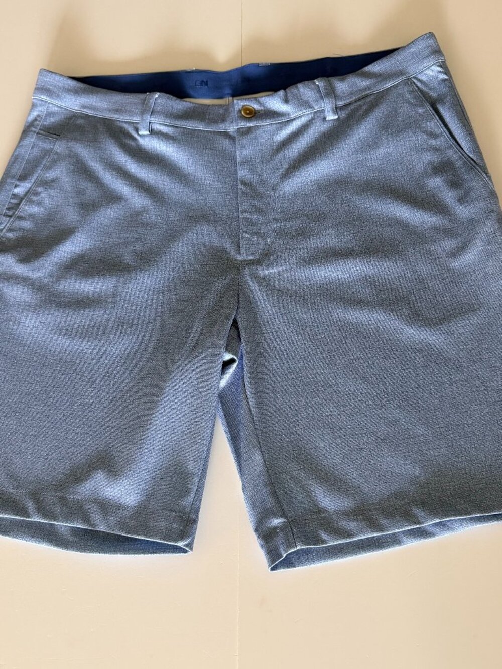 Greg Norman Mens Golf Shorts Light Blue Chino Stretch Microfiber Casual Sport